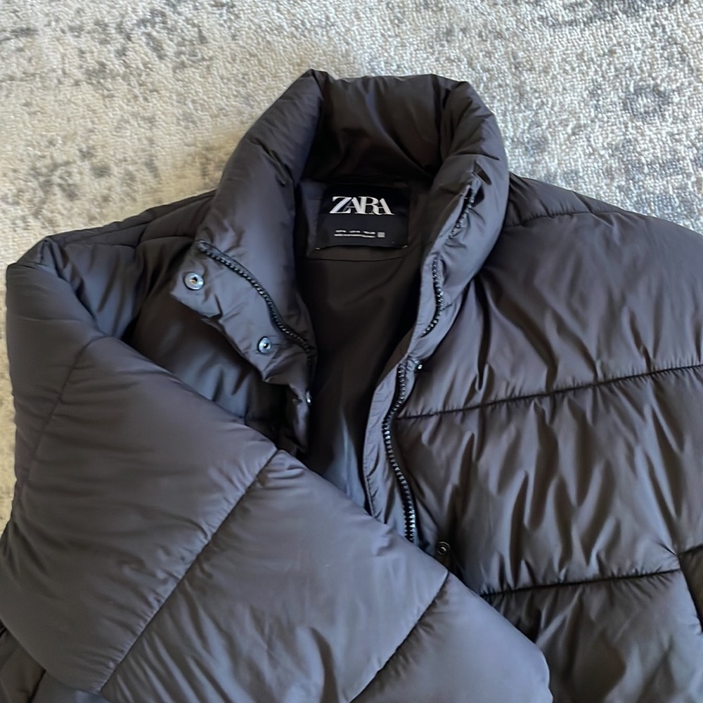 Cropped puffed winter jacket - Picture 3 of 3